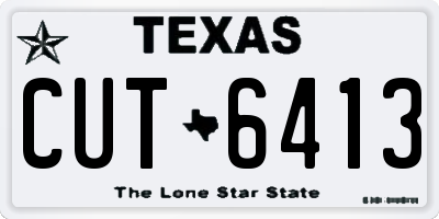 TX license plate CUT6413