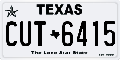 TX license plate CUT6415