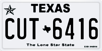TX license plate CUT6416