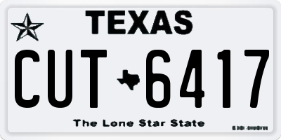 TX license plate CUT6417