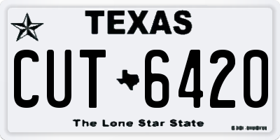 TX license plate CUT6420