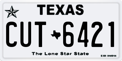 TX license plate CUT6421