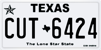 TX license plate CUT6424