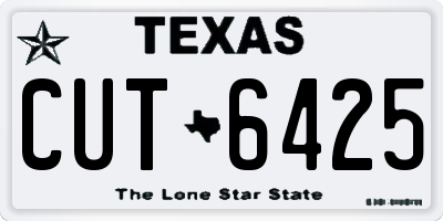 TX license plate CUT6425