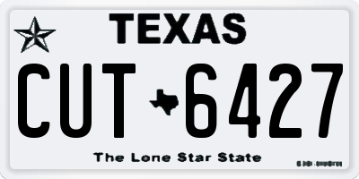 TX license plate CUT6427