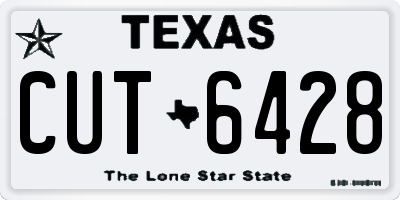 TX license plate CUT6428