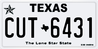TX license plate CUT6431