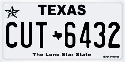TX license plate CUT6432