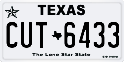 TX license plate CUT6433