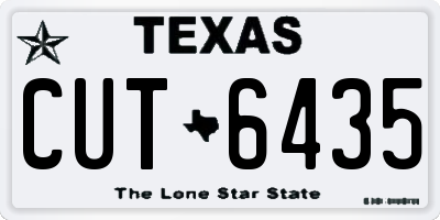 TX license plate CUT6435