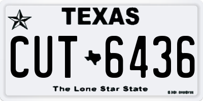 TX license plate CUT6436