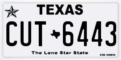 TX license plate CUT6443