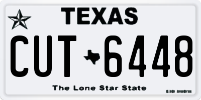 TX license plate CUT6448