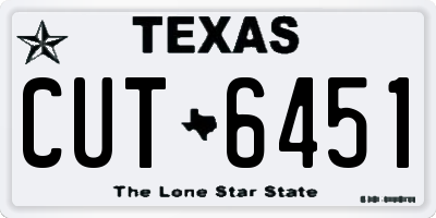 TX license plate CUT6451