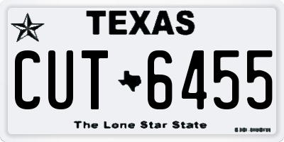 TX license plate CUT6455