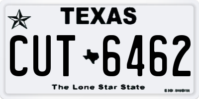 TX license plate CUT6462