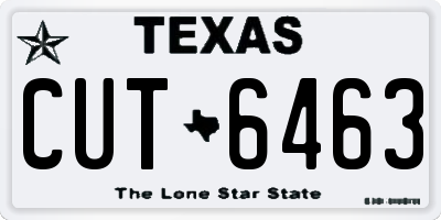 TX license plate CUT6463
