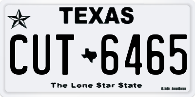 TX license plate CUT6465
