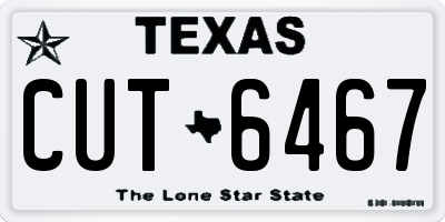 TX license plate CUT6467