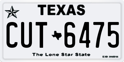TX license plate CUT6475
