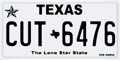 TX license plate CUT6476
