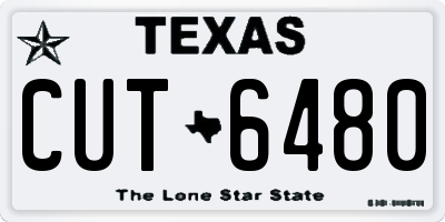 TX license plate CUT6480