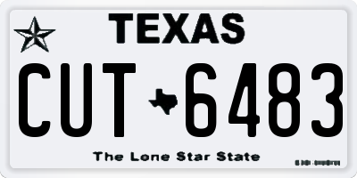 TX license plate CUT6483