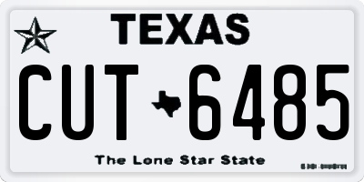 TX license plate CUT6485