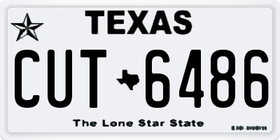 TX license plate CUT6486