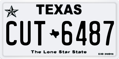 TX license plate CUT6487