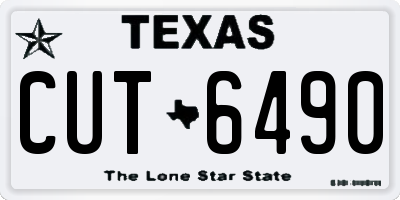TX license plate CUT6490