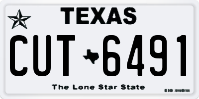 TX license plate CUT6491