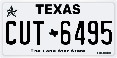 TX license plate CUT6495
