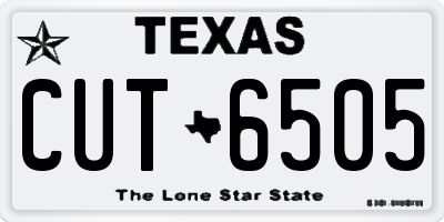 TX license plate CUT6505