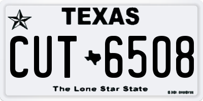 TX license plate CUT6508