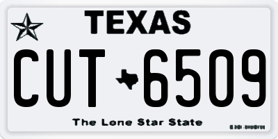 TX license plate CUT6509