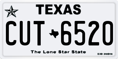 TX license plate CUT6520