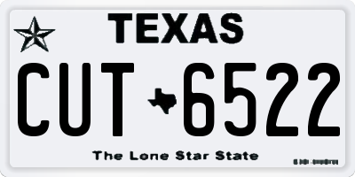 TX license plate CUT6522