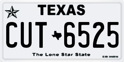 TX license plate CUT6525