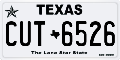 TX license plate CUT6526