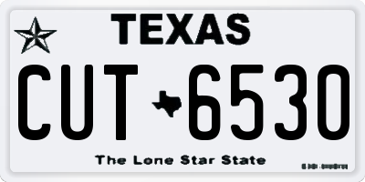 TX license plate CUT6530
