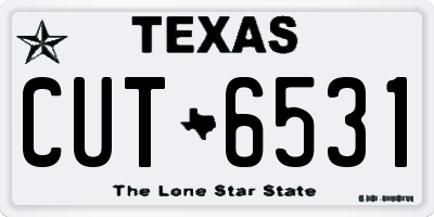 TX license plate CUT6531