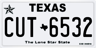 TX license plate CUT6532