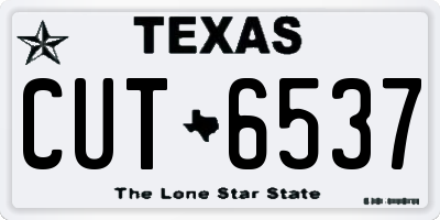 TX license plate CUT6537