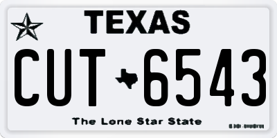 TX license plate CUT6543