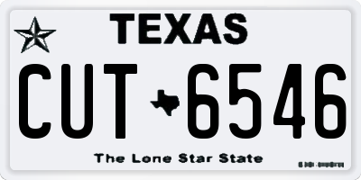 TX license plate CUT6546