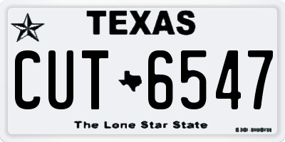 TX license plate CUT6547