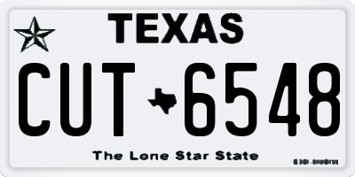 TX license plate CUT6548