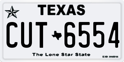 TX license plate CUT6554