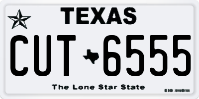 TX license plate CUT6555